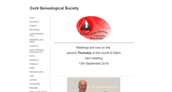 Desktop Screenshot of corkgenealogicalsociety.com